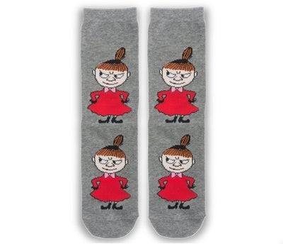 Nordicbuddies Mumin Little My Intrige Damensocken, grau
