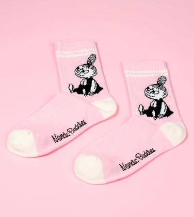 Nordicbuddies Little My Retro Damen-Tennissocken, babyrosa