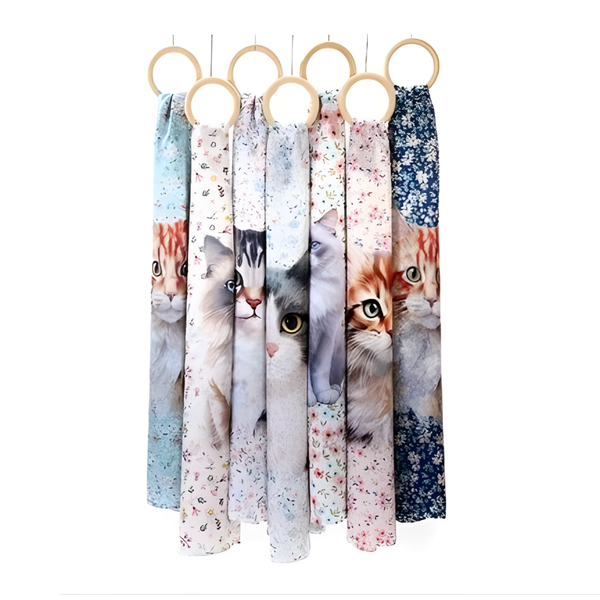 Schal mit gro&szlig;em Katzenprint