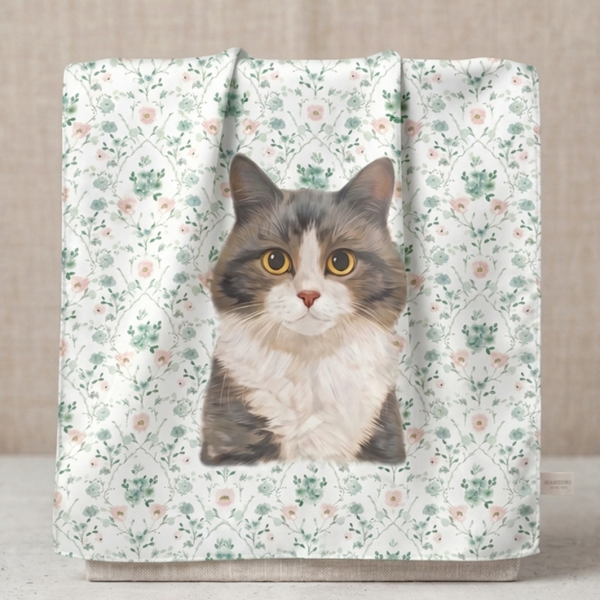 Schal mit gro&szlig;em Katzenprint