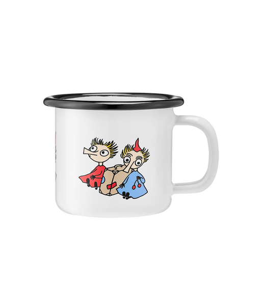 Muurla Mumin Emaille Becher 1,5dl Thingumy und Bob