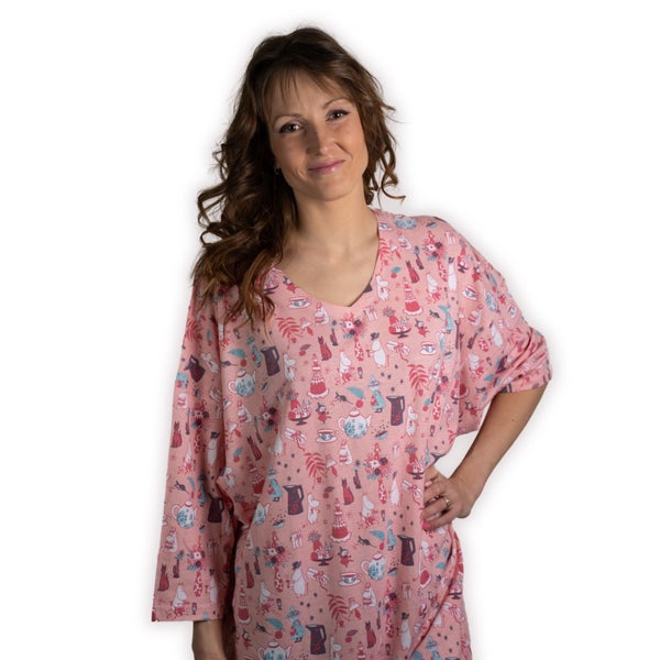 KiOma Mumin Damen Kaftan Festtagsstimmung, Extrem gro&szlig;z&uuml;gig geschnitten XS-S