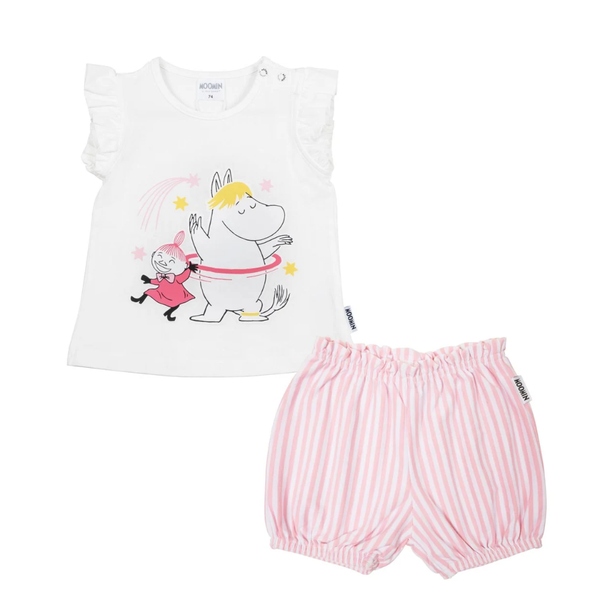 Martinex Mumin T&auml;nzer Baby-Short-Set, Rosa