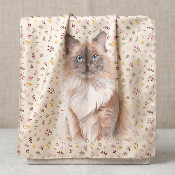 Schal mit gro&szlig;em Katzenprint