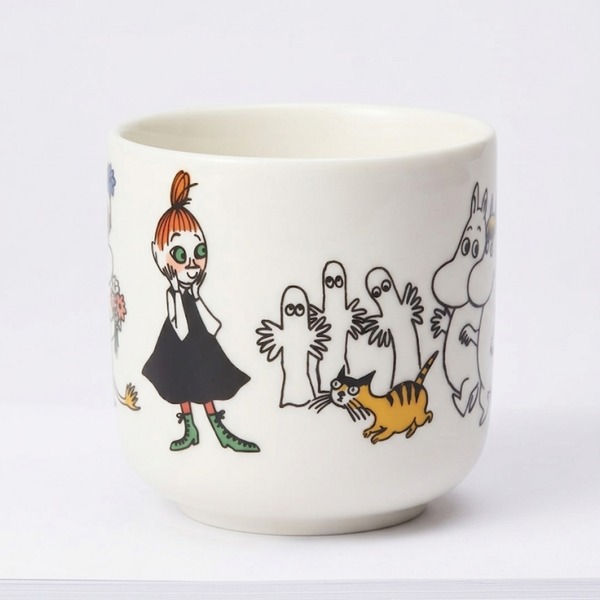 NEU, OHNE ETIKETT Mumin Kindergeschirr-Set, Gl&uuml;ckliche Familie (Becher 0,2 l und Teller 18 cm)