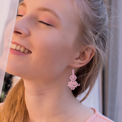 Coruu Pikku Myy puutarhassa korvakorut, roosa