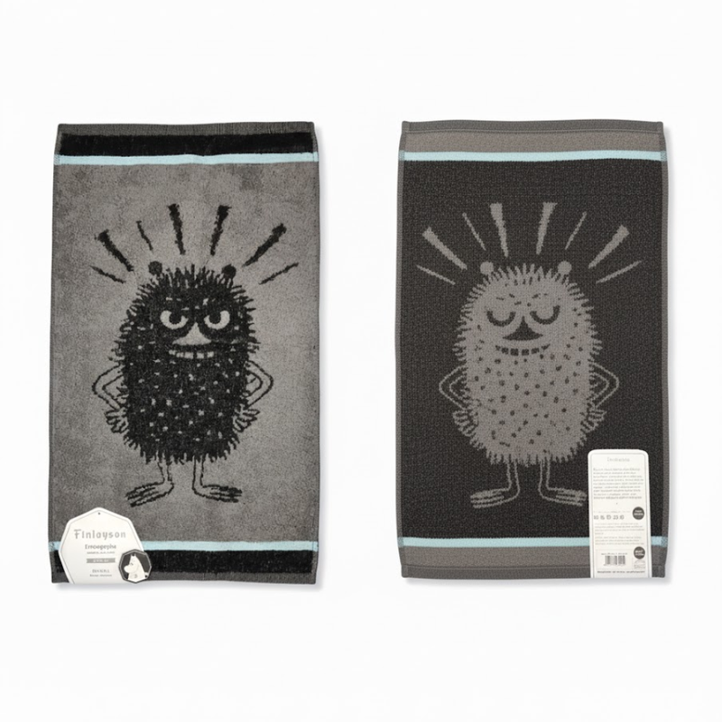 Finlayson Mumin G&auml;stetuch, Stinky (30 x 50 cm), Grau, &Auml;lteres Sammlermodell