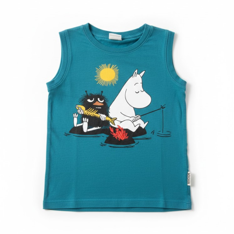GEBRAUCHT Mumin &auml;rmelloses Shirt, Blau (110 cm)