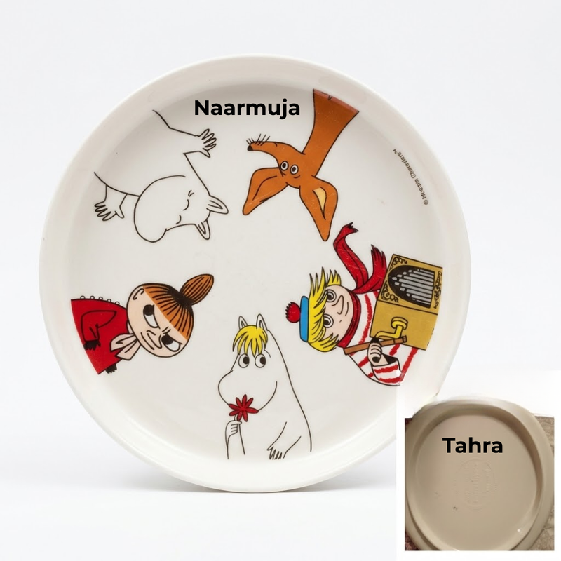 GEBRAUCHT Mumin-Plastikteller, Mumin-Charaktere (20 cm)