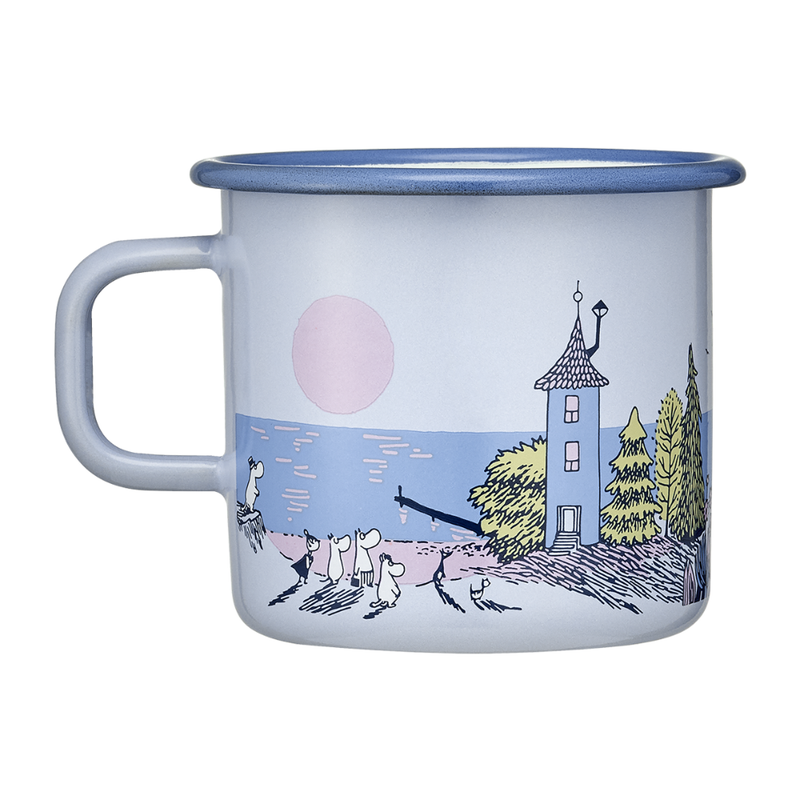 Muurla Mumins Emaillebecher, Sonnenuntergang 5,5 dl