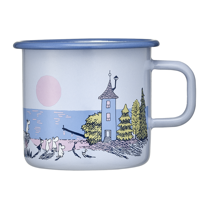 Muurla Mumins Emaillebecher, Sonnenuntergang 5,5 dl