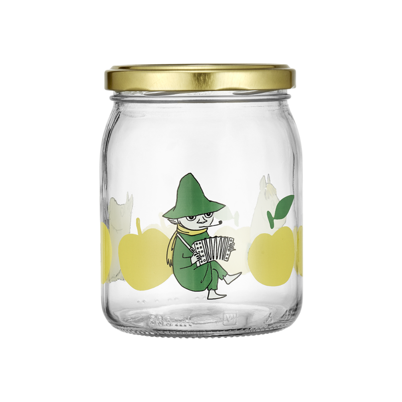 Muurla Mumin Glasdose Fr&ouml;hliche &Auml;pfel, 0,5 L