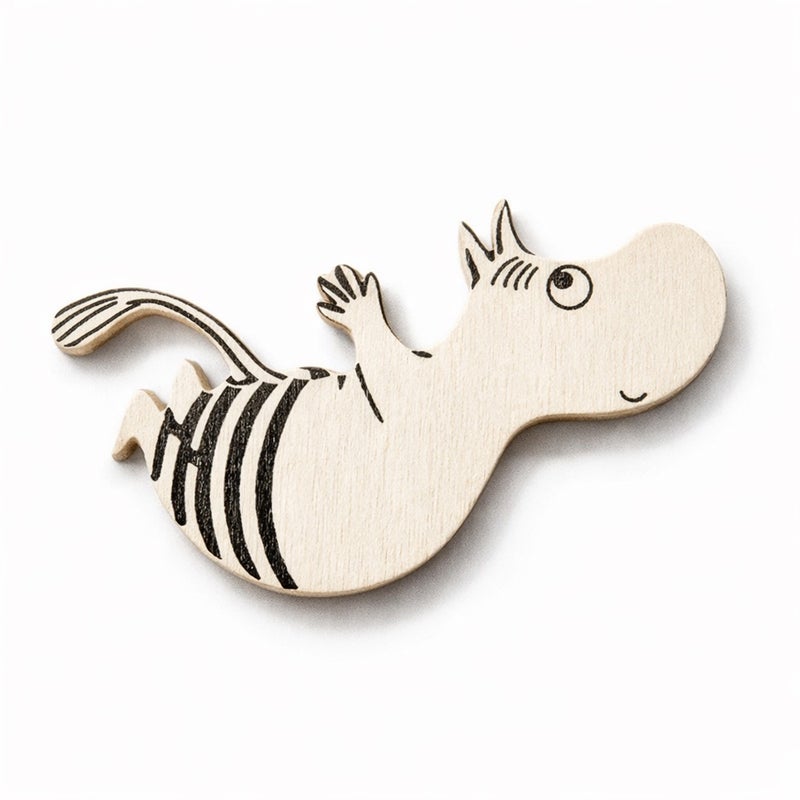 Mumintroll Sprung ins Wasser Holzmagnet