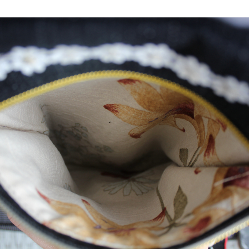 Ihanaiset&reg; Farkkulaukku (musta denim, 2 kissaa)