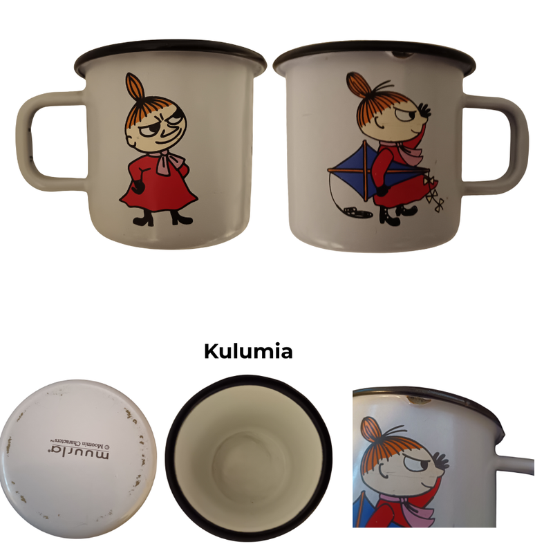 GEBRAUCHT Muurla Emaille-Becher, Kleine My und Drachen (2,5 dl)