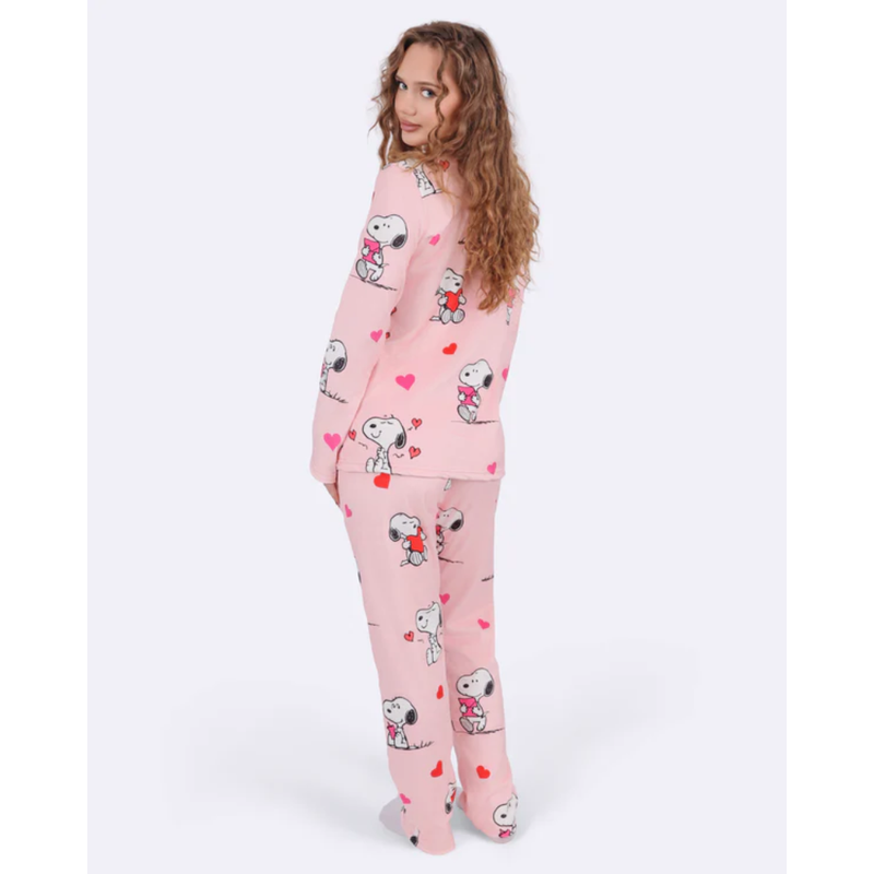 Snoopy Hearts Velvet-Pyjama (f&auml;llt klein aus)