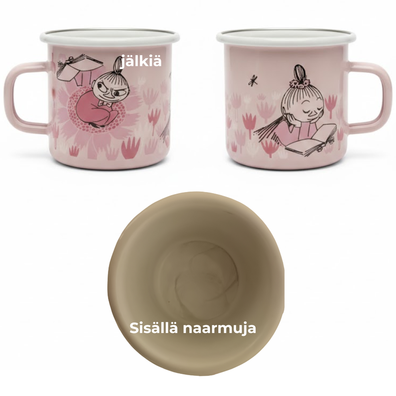 GEBRAUCHT Muumi Emaille-Becher, Mymla liest (1,5 dl)